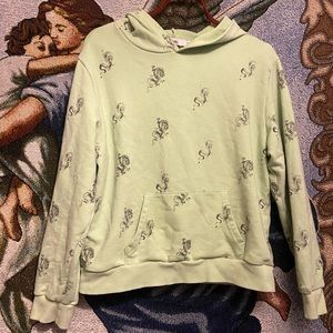 Adika Lime Green Dragon Printed Sweatshirt